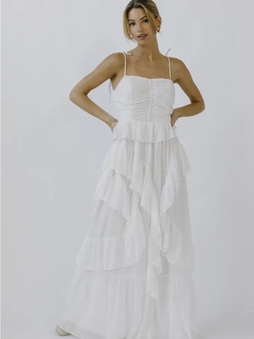 Boho Maxi Ruffle Dress